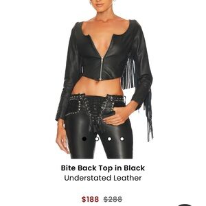 Understated Leather Bite Back Top